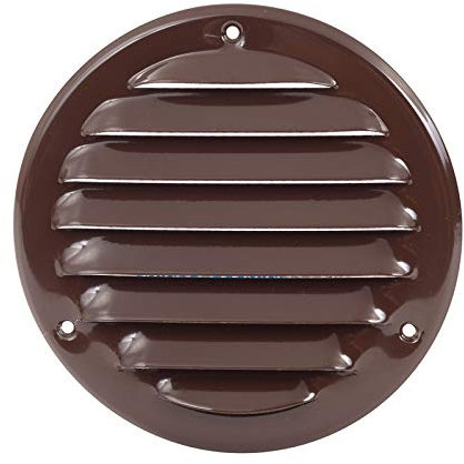 MKK – 18529 – Griglia di ventilazione da parete con chiusura in metallo, per impianti di aerazione, zanzariere, richiudibile., Marrone