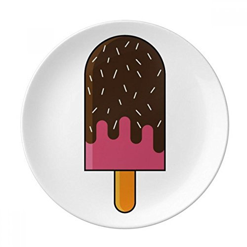 DIYthinker Schokolade Nadel Crispy Süße Eiscreme Dekorative Porzellan Dessertteller 8-Zoll-Dinner Home Geschenk 21cm Diameter Mehrfarbig