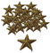 50 Pièces en Forme D'Étoile Boutons avec Pics - Presséà la Main 5mm Tête Clou Rivets - Compatible pour Cuir Artisanat, Décoration Vêtements, Vestes, Ceintures, Chaussures, et Sacs - Bronze, 10mm