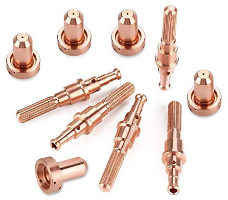 Nikou Plasmadüsen, 5 Stück 9-8215 Plasmaelektrode und 5 Stück 9-8210 Plasmadüse für Thermische Dynamik SL60/100 Plasmabrenner, Plasmaschneider Brenner Zubehör