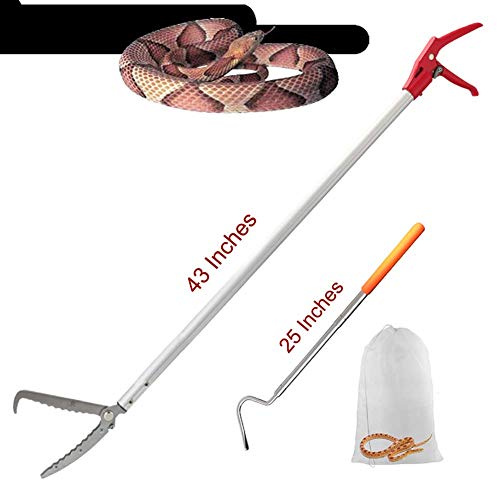 V-CHEETONG 1.1m Schlangenzange Reptiliengreifer breite Zickzackbacken