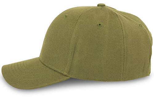 fashionchimp Baseball Basic-Cap in verschiedenen Uni-Farben, Unisex 6-Panel Cap, Kappe (Olivgrün)