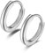 Creolen Silber 925 Damen Herren 10mm Ohrringe Klein Klappcreolen Knorpel Helix Ohrpiercing Einfach Kreolen Huggie Hoops Earrings Frauen