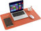 ARNTY Tapis de Bureau,Sous Main Bureau en Cuir PU,Grand Tapis de Souris Bureau,Double Face Dessous de Bureau,Sous Main Bureau Cuir Étanche pour Bureau et Maison(Bleu Clair&Orange,80 * 40cm)