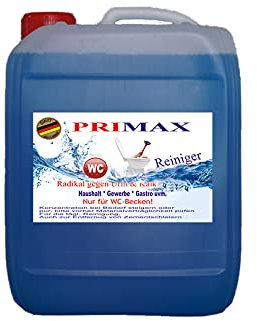 Primax WC-Reiniger als WC Gel (für strahlende Sauberkeit mit Zitronen-Duft in der Familienpackung, 5 Liter, Spar-Packung