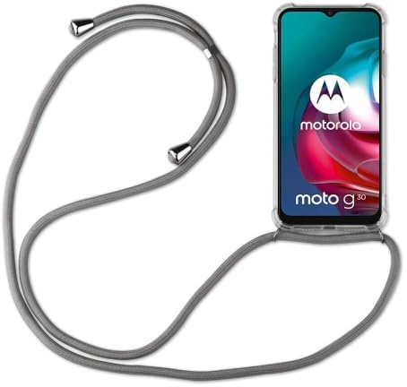 betterfon Hülle Kompatibel mit Motorola Moto G10 / G30 | Handykette Smartphone Halskette Hülle mit Band | Handyhülle mit Kordel zum Umhängen Kompatibel für Moto G10 / G30 | Grau
