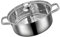 HEMOTON Hot Pot mit Trennwand Edelstahl Shabu Shabu Topf mit Glasdeckel Kochgeschirr Set Hot Pot Suppenboden Edelstahl Hot Pot für Induktion Herd Gasherd, 1109IR829P7V, 26X26X8.8CM, Silber