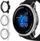 ivoler 3 Pièces Coque avec Protection écran en Verre Trempé pour Garmin Venu 2 45mm / Garmin Vivoactive 4 45mm, Couverture Complète Étui de Protection Anti-Rayures Housse (2 Transparent + 1 Noir)