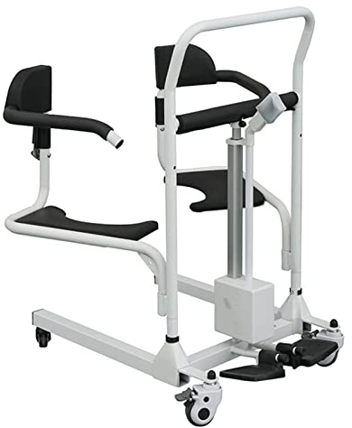 NOIRR Elektrischer Patientenlifter für zu Hause, tragbarer Rollstuhllift, Transferstuhl mit 180 ° geteiltem Sitz, Transportrollstuhl, Duschstuhl für ältere Menschen mit Behinderungen