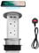 ZESHAN motorised pop up sockets for kitchen worktops with wireless charging,include 2 plugs,2 USB A and 2 type C Charging for Kitchen Counter, Conference Room, Silver