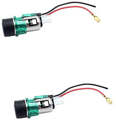 SHLPDFM 2x Zigarettenanzünder Einbau Steckdose 12V / 24V mit Beleuchtung