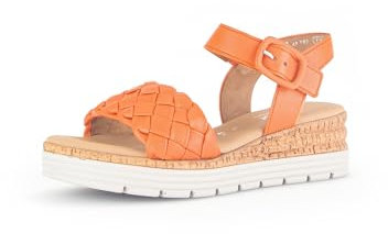 Gabor Damen Keilsandalen, Frauen Sandalen,Moderate Mehrweite (G),Sommerschuhe,Freizeitschuhe,offene Schuhe,Strandschuhe,Carrot,38.5 EU / 5.5 UK