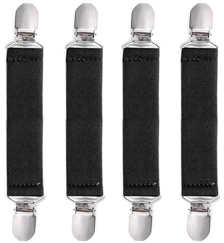 FDCGAS Attache Gants - 4 Pièces Pince Cardigan Élastique Robe Clips Pull Clip Élasticité Pince à Mitaines pour Chemises Écharpes Pince,Elastischer Pullover-Cardigan-Clip,Attache Gants(2,5 * 10 cm)