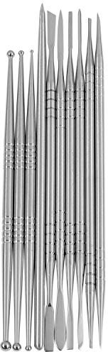GRARRO 10 StüCk Edelstahl Ton Skulptur Gravur Werkzeuge zum Modellieren Schnitzen Keramik Skulptur Werkzeuge