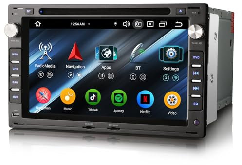erisin 8 Kern Android 14 Autoradio Navi für VW Passat B5 Jetta MK4 Sharan Polo T5 Skoda Octavia Superb DAB CarPlay WiFi OBD2 BT5.0 DSP Canbus SWC 4GB+64GB