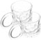 OUNONA 2St Kaffeetasse aus Glas Kaffeebecher Glasbecher Trinkbecher für Getränke Trinkbecher aus Glas coole Kaffeetasse Milchteetassen kaltes Gebräu Wasserbecher Ring Wiederverwendbar