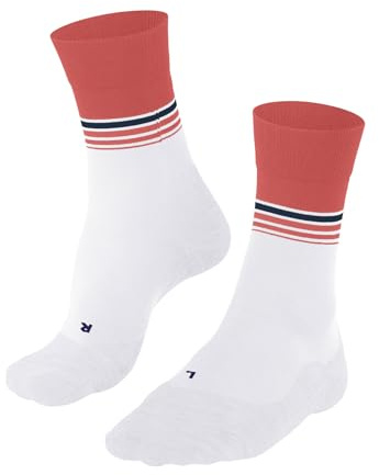 FALKE Damen Laufsocken RU4 Endurance Cool W So Funktionsmaterial antiblasen 1 Paar, Weiß White 2003 Stripe, 39-40