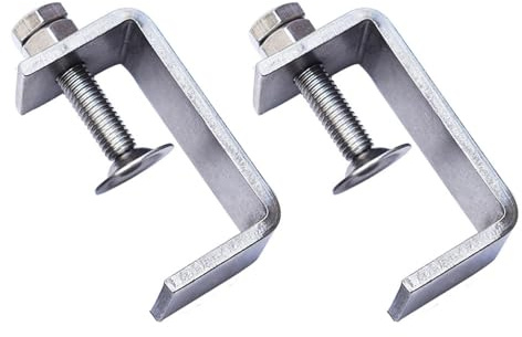 2 Stück 304 Edelstahl C-Klemme Tigerklemme, 120 mm Heavy Duty C-Klammer für DIY Holzbearbeitung, Schweißen, Schränke, Taschenloch