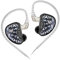 EZ EAR KZ AS24 PRO in ear monitor HiFi IEM, auriculares in ear 8BA con sonido de alta precisión, cubierta de impresión 3D con cable plateado para espectáculos de músicos y cantantes (sin micrófono)