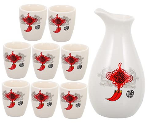 Cabilock Vino De Cerámica Tazas para Sake Jarras De Sake Hogar Recipientes para Vino De Cerámica