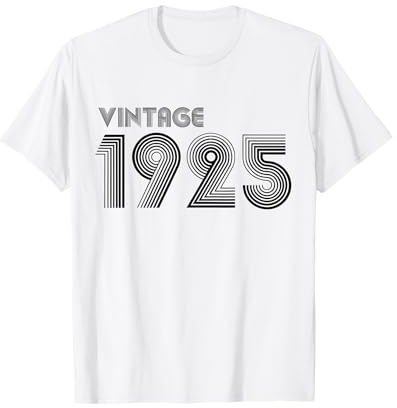 Décoration d'anniversaire 99 ans vintage 1925 pour homme et femme T-Shirt