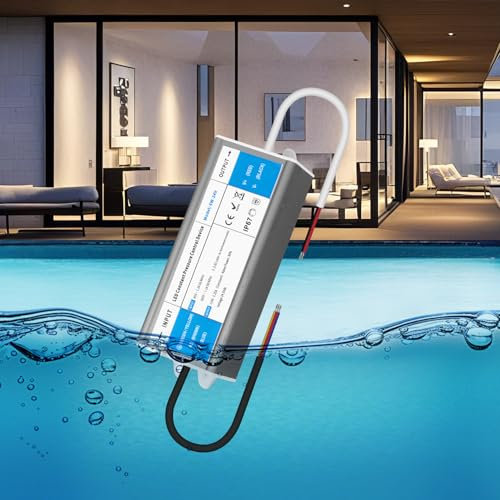 YOODI Transfo 6W 220V 24V 0,25A IP67 Etanche Alimentation 220V AC à 24V DC Convertisseur Ultra Mince Adaptateur Transformateur Pour Ruban LED Bande Lumineuse Intérieur Extérieur