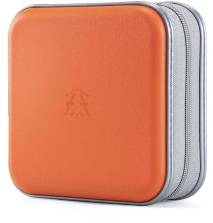 alavisxf xx CD Tasche, 48 DVD Tasche Hartplastik CD Taschen Aufbewahrung Schutzhülle DVD Lagerung CD Tasche für Kinder Auto (Orange48, 48 Kapazität)