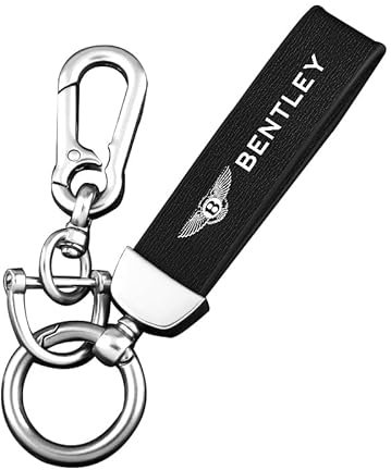 KMJGQWSC Auto Schlüsselanhänger für Bentley R Type 1952-1955,Schlüsselring Kratzfest Robuster Schlüsselanhänger Auto Zubehör,A-Black