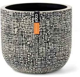Capi Europe - Blumentopf Kugel Skin - 24x21 - Schwarz-beige - Blumentopf für drinnen - CAPI Indoor - BSKBB134