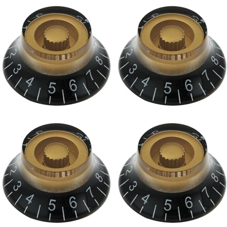 Create idea 4 PCs Gitarre Speed Control Volume Tone Knöpfe 6mm Kompatibel mit Gibson Les Paul