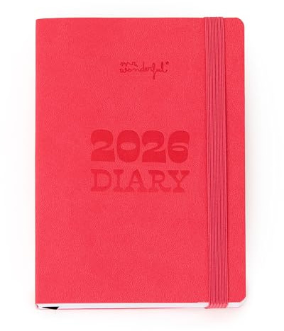 Mr. Wonderful - Taschenkalender 2026 mit Wochenansicht, klein, Rosa