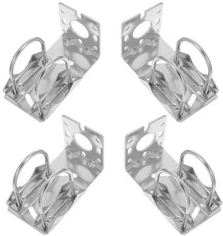 MUCKLILY 4pcs Aluminum Alloy Outdoor Antenna Bracket Antenna Base Mount for Weather Station Attic Mounting Pole Rack for Pole Mounting Kit