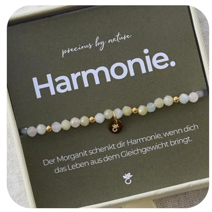Edelstein Armband Damen Echt 3mm, Edelstahl Silber & vergoldet, verstellbar | 17,5+4 cm, Gelbgold / Rosegold, Personalisierbar mit Gravur, Schmuck Geschenk für Frauen, Mädchen & Freundin