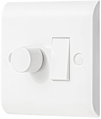 LDS 2 Gang 2 Way LED Dimmer and Rocker Wall Light Switch Combo – Trailing Edge Dimmer Switch with On/Off Control for LED, Halogen & Incandescent Lighting
