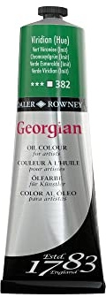 Daler-Rowney Georgian Oil Paint, Aluminium Tube, 7.61oz - 225 ml, Viridian Hue
