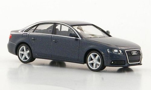 Audi A4, met.-DKL.-grau, Modellauto, Fertigmodell, Herpa 1:87