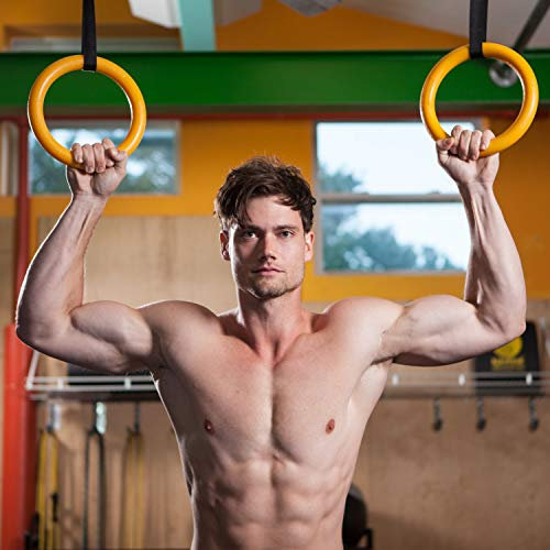 NAYOYA Gymnastikringe fur Ganzkorper-Kraft- und Muskeltraining