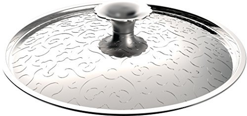 Alessi MW200/28 Dressed Coperchio, in Acciaio Inossidabile 18/10, Lucido, con Decoro a Rilievo, 28 cm