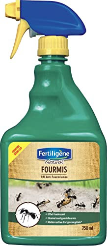 FERTILIGENE NATUREN 8578 - Pulvérisateur Anti-Fourmis Prêt à l'Emploi 750 ml - Détruit durablement et en profondeur fourmilières - Barrière protectrice et utilisable en extérieur - Fabriqué en France