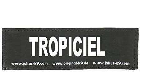 Julius-K9 Interchangeable Hook & Loop Patches, 1 pair, TROPICIEL, Size: Small, Black