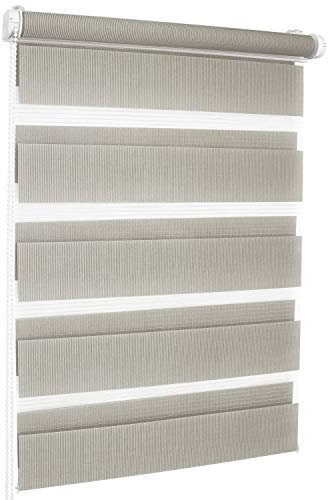 ROLLMAXXX Duo-rollo Doppelrollo Klemmfix ohne Bohren (45 x 150 cm, Grau)