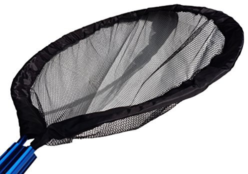 Pondh2o 80cm Diameter Koi Pond Pan Net With 3m Telescopic Heavy Duty Pole, Safe Koi Carp Ornamental Fish Handling Net & Extendable Pole