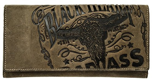 JACK'S INN 54 Kollektion Black Bourbon Geldbörse - Damenbörse Value braunes Echtleder