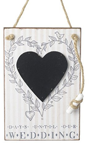 Kreidetafel für den Hochzeits-Countdown, mit englischer Aufschrift „Days Until Our Wedding“