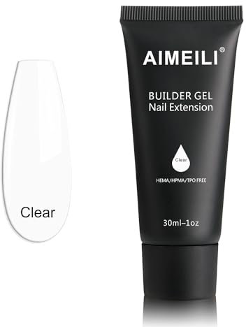 AIMEILI Gel Nagel Verlängerung Klar 30ml Soak Off UV LED Nails Aufbaugel Nail Extension Builder Gel