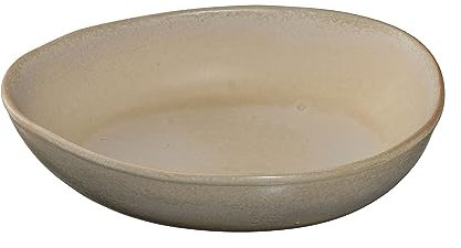 Leonardo Noli Schale aus Steingut, 1 Stück, spülmaschinenfeste Schüssel,mikrowellengeeignete Keramik-Schale, matt beige, oval, 850 ml, 054645
