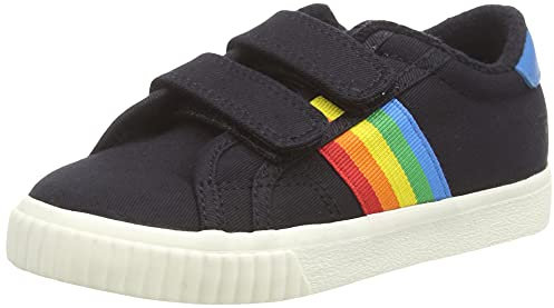 Gola Tennis Mark Cox Rainbow Velcro Sneaker, Black/Multi, 29 EU