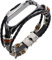 Schwarz Smart Armband Ersatzband Ethno Armband Retro-Stil Uhr Leder Armband Armband Kompatibel für Mi Band 5/5 NFC