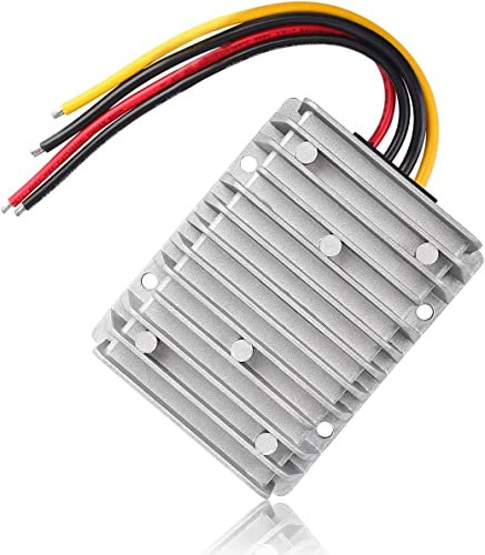 BZONE Voltage Reducer Buck Converter,DC Step Down Converter, Step Down Transformer Golf Cart Voltage Regulator Waterproof for Golf Cart (DC48V to 12V 30A)