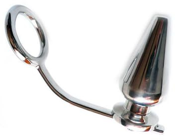 METALHARD Cock Ring with Plug ANAL 45 X 50MM
